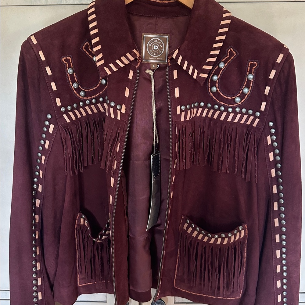 NWT Double D Ranch Double Luck Suede Jacket Size L - Picture 14 of 16